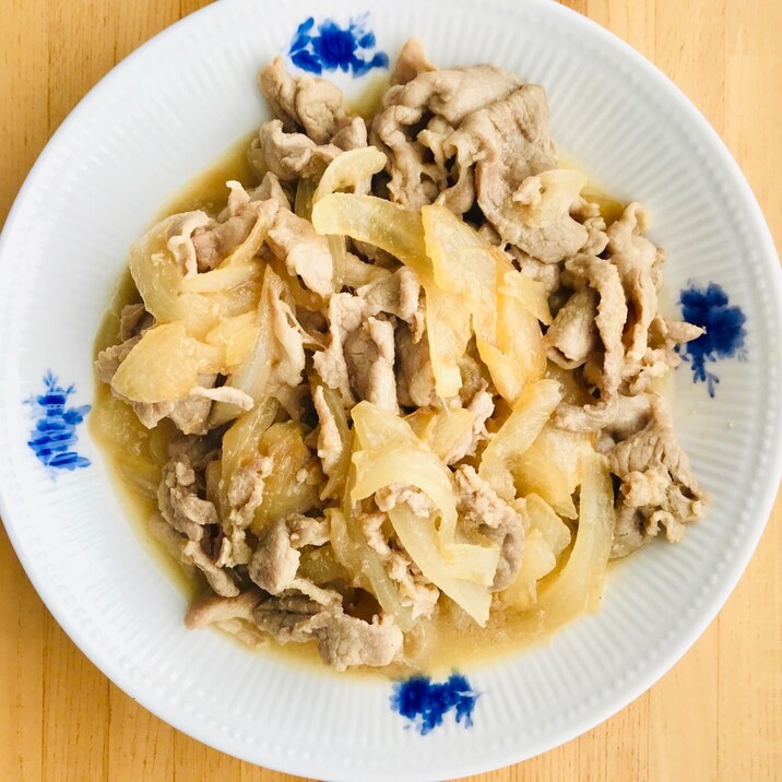 【楽チン調理】漬け込み豚肉と玉ねぎのバター炒め